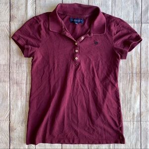 Maroon Aeropostale Large polo shirt Ladies
